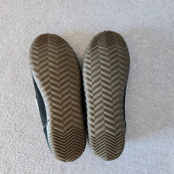 EUC Sorel Dude Moccasin Slipper Slip-On Black Suede Leather Wool Fleece Lining main image 7